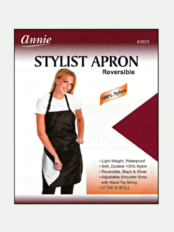 Annie #3923 Apron Stylist Reversible Black/Silver
