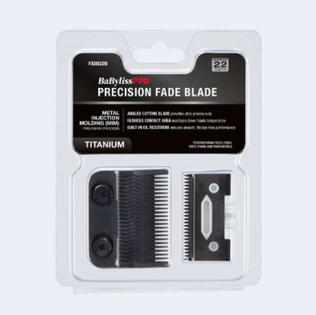 BaBylissPRO Black Titanium Precision Fade Blade FX8022B