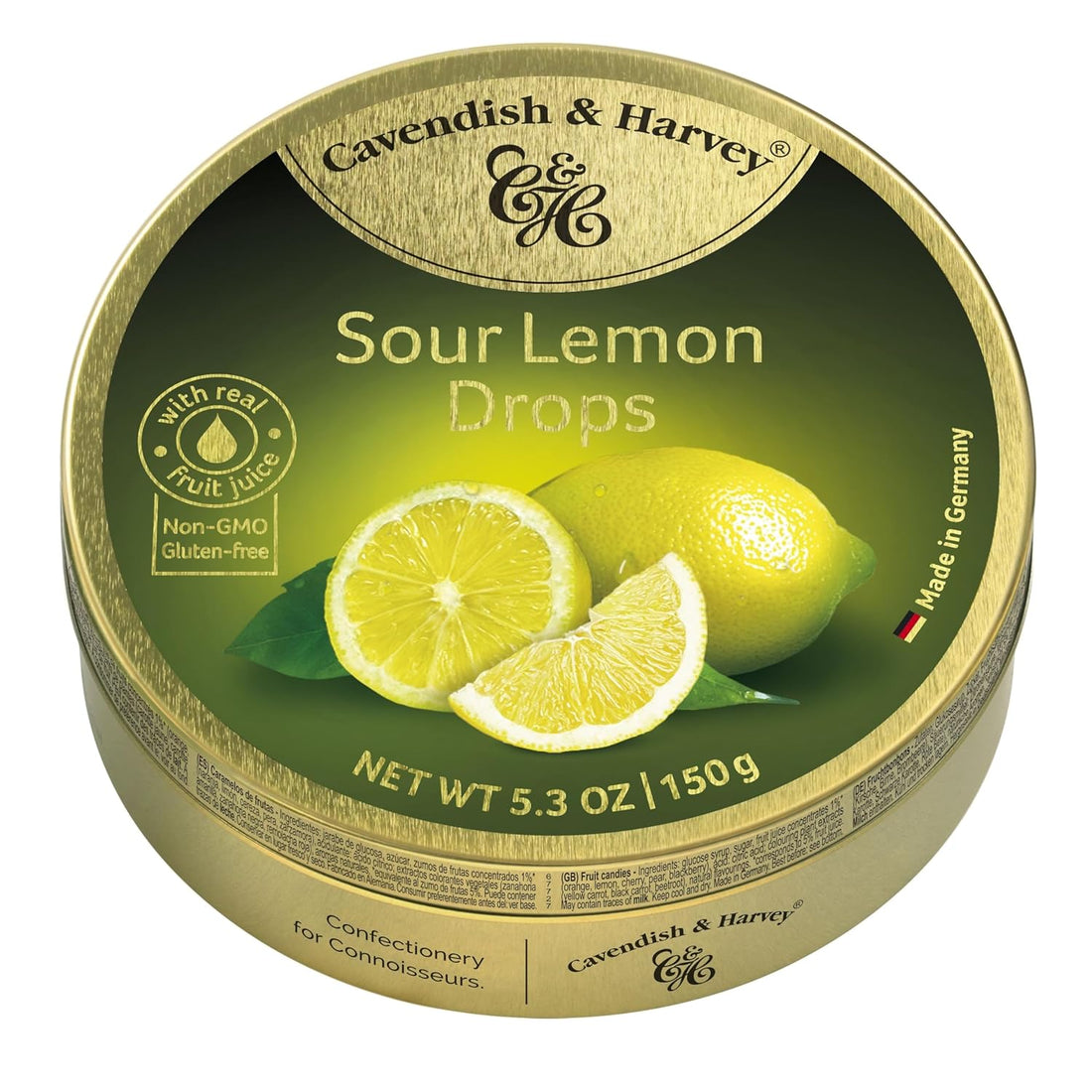 Cavendish & Harvey Travel Tin Lemon, 5.3 Oz