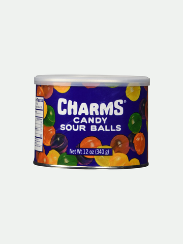 Charms Hard Sour Candy Balls Canister, 12 Oz.