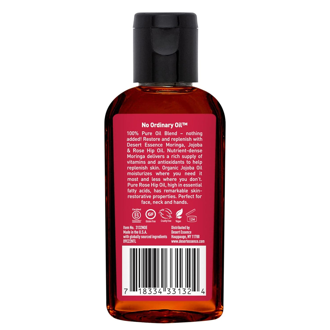 Desert Essence Moringa Jojoba Rosehip Oil 2 oz.