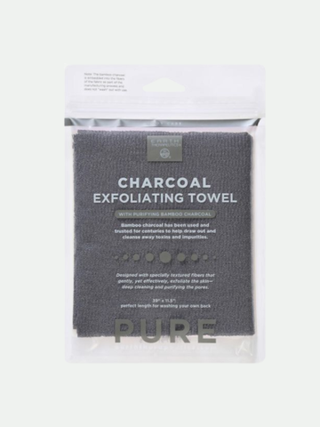 Earth Therapeutics Purifying Exfoliating Hydro Towel - Black Charcoal