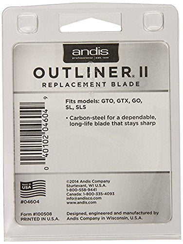 Andis Outliner II Replacement Blade Back Packaging