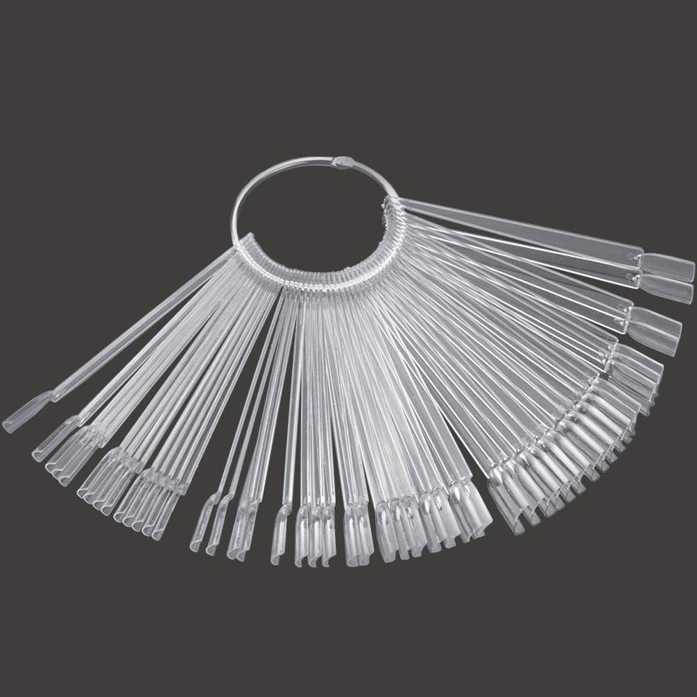 100 Pcs Nail Tips Color Display Ring - Clear