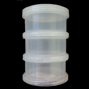 3 Tier Stackable Plastic Jar With Twist Lid