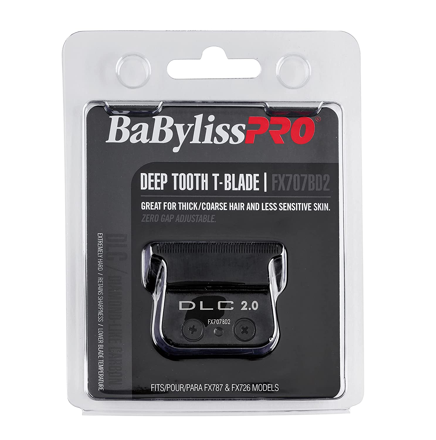BaBylissPRO Deep Tooth T-Blade Replacement Blade FX707BD2 Front Packaging