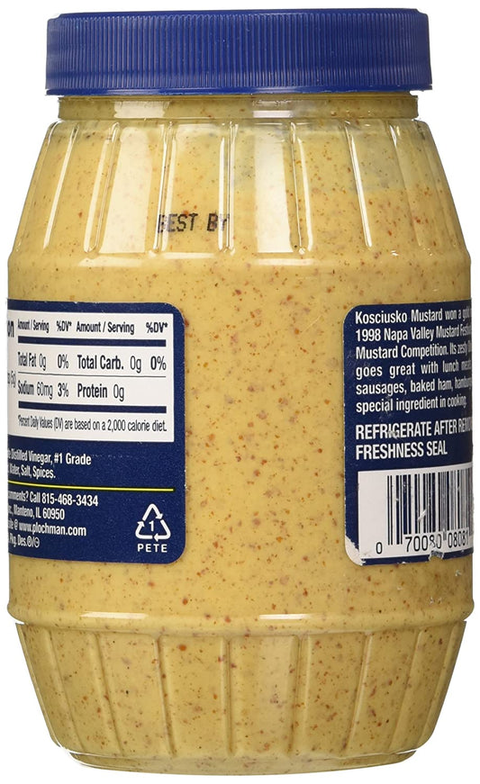 Kosciusko Spicy Brown Mustard, 9 oz.