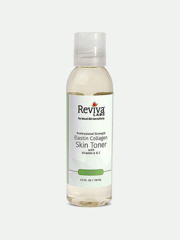 Reviva Labs Elastin Collagen Skin Toner with Vitamin A, Vitamin E, 4 oz.