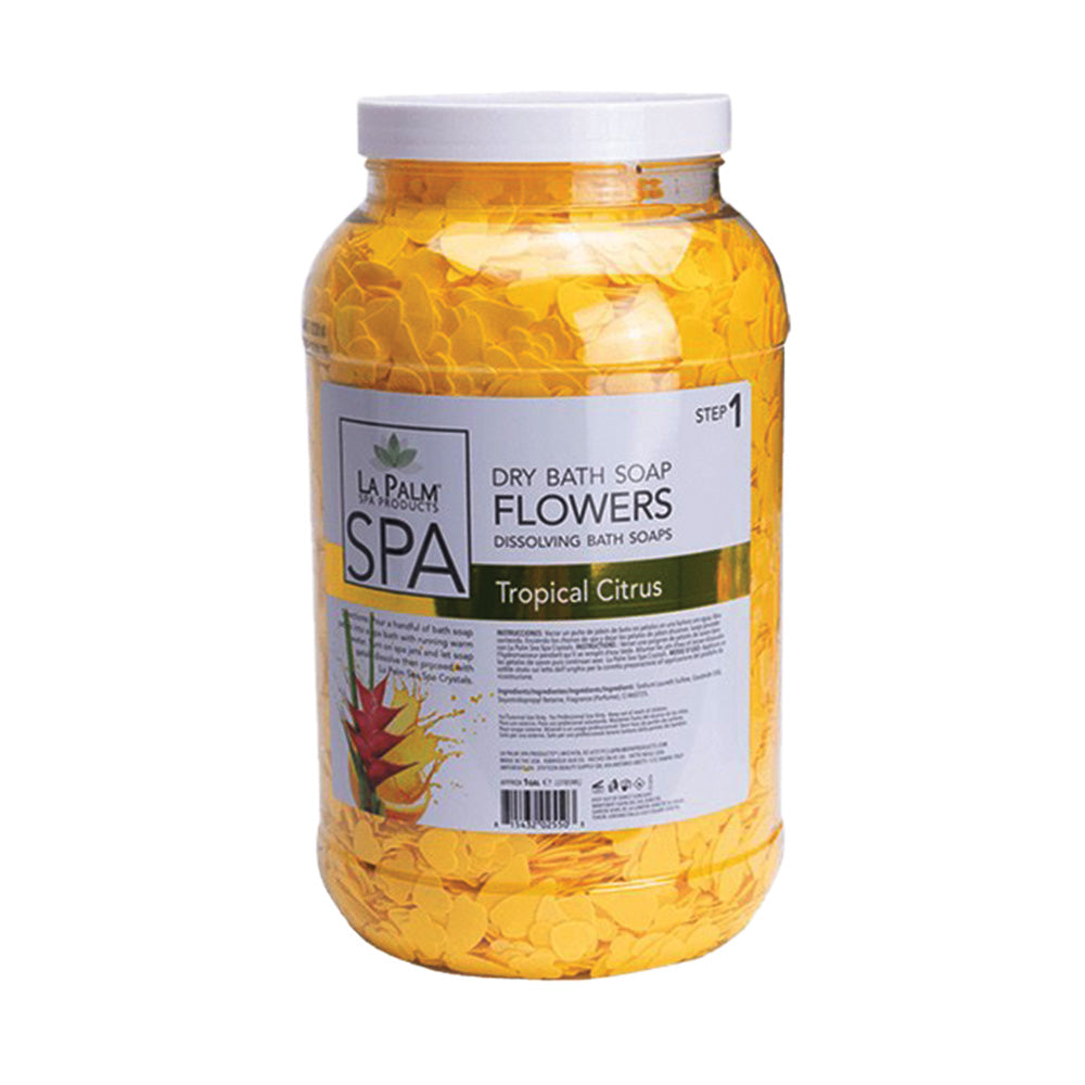 La Palm Dry Bath Soap Flowers Petals Tropical Citrus