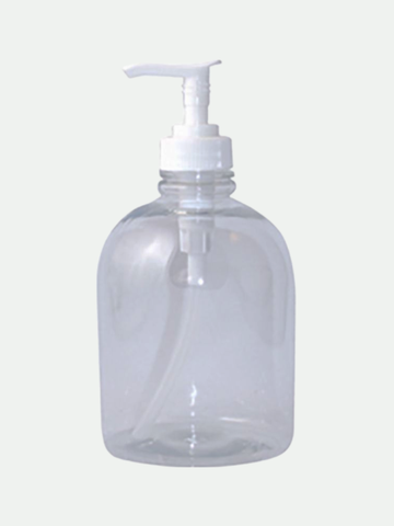 Clear Lotion Dispenser Bottle, 16 oz