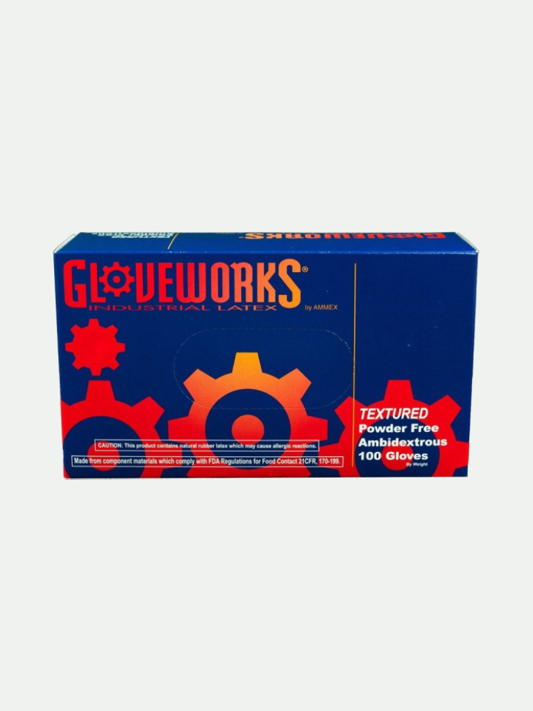 Gloveworks Latex Powder Free Disposable Gloves, 100 ct