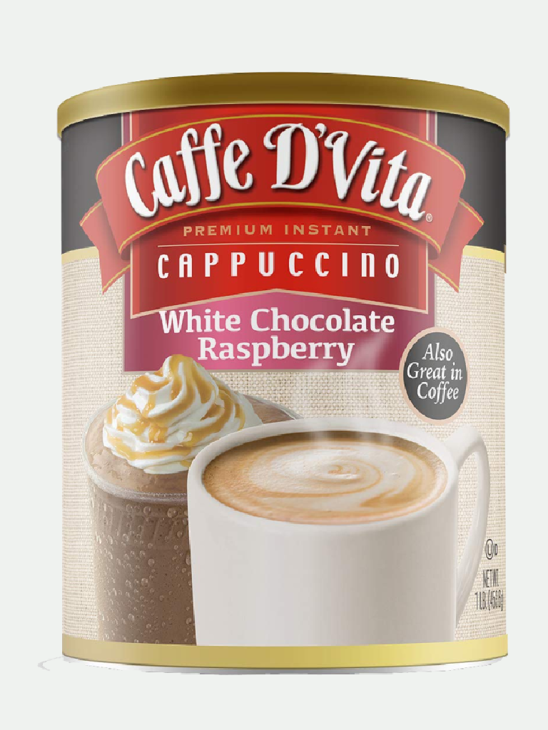 Caffe D'Vita White Chocolate Raspberry Cappuccino, 16 oz.