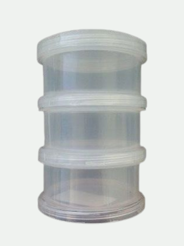 3 Tier Stackable Plastic Jar With Twist Lid