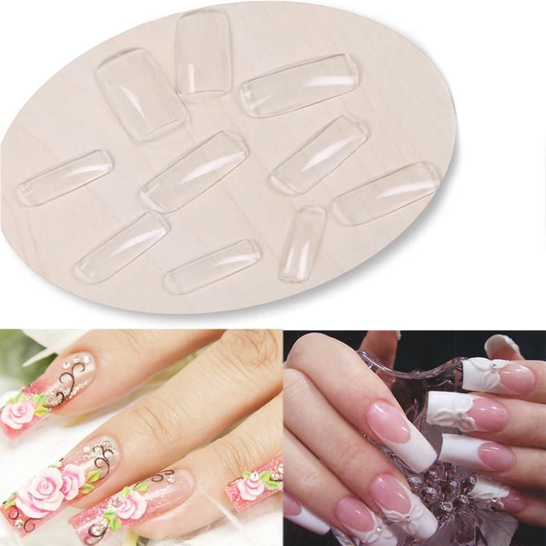 Clear Half Well False Nail Tips, 500 pcs