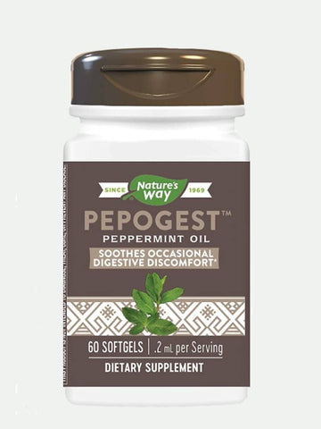 Nature's Way Pepogest Peppermint Oil, 60 Softgels