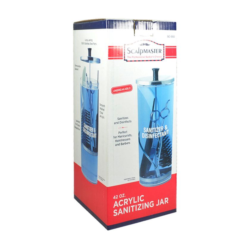 Scalpmaster Acrylic Sanitizing Jar, 42 oz