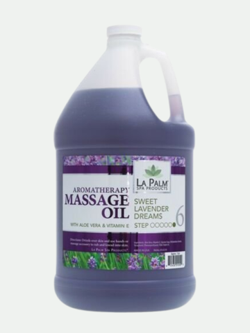 La Palm Aromatherapy Massage Oil Sweet Lavender Dreams, One Gallon